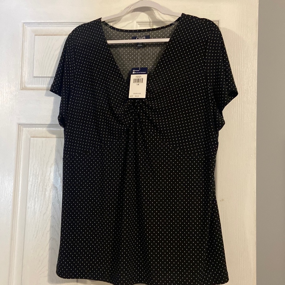 NWT black Chaps Size 1X